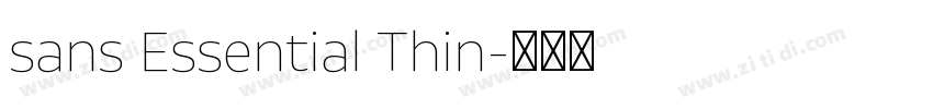 sans Essential Thin字体转换